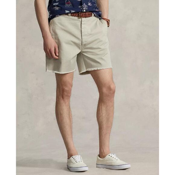 Polo Ralph Lauren Men's Khaki 6-Inch Burroughs Relaxed Fit Chino Shorts Size 42 - Picture 1 of 1